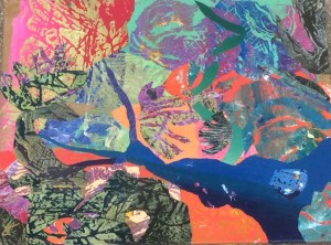 Baie des chaleurs Collage-acrylique, 2014 18 x 14 po. Vendu