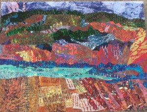 Kamouraska à l'automne Collage-acrylique, 2014 18 x 14 po. Vendu