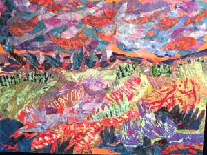 Kamouraska, soirée d'été Collage-acrylique, 2014 14 x 11 po. Vendu