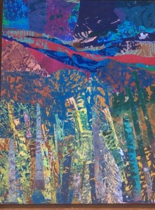 Saint-Alexis-des-Monts Collage-acrylique 2014 12 x 16 po. Vendu