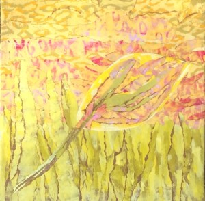 Feuille jaune-1 Collage-acrylique, 2015 18 x 18 po. 200 $