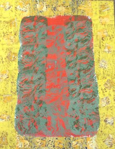 Kepler-452b Acrylique et collage, 2015 24 x 30 po.